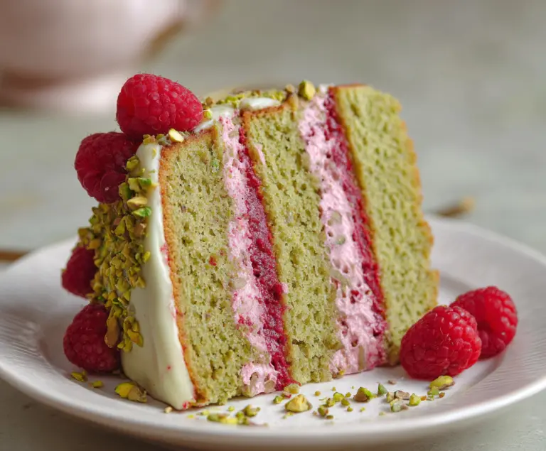 Pistachio Raspberry Cake