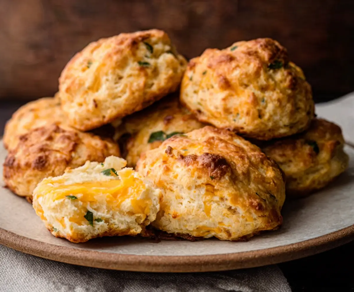 Easy Sourdough Cheddar Biscuits
