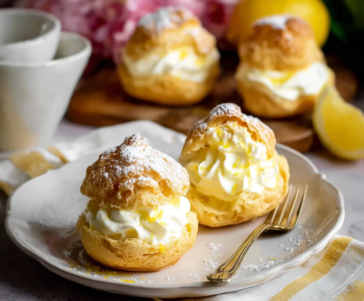 Easy Spring Lemon Cream Puffs