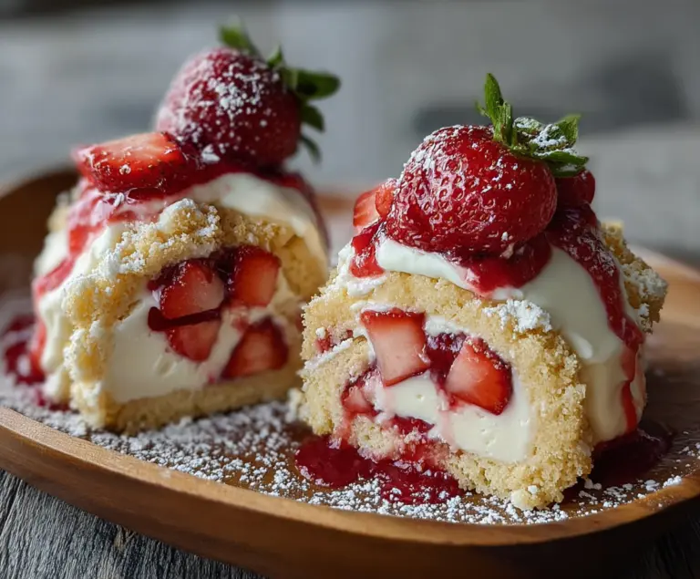 Strawberry Shortcake Cheesecake Rolls