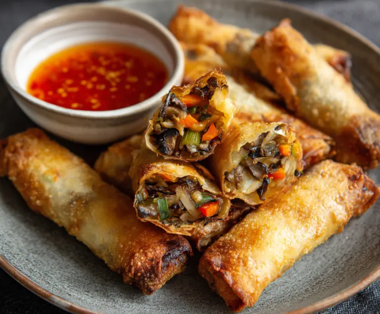 Crispy Baked Vegetable Spring Rolls