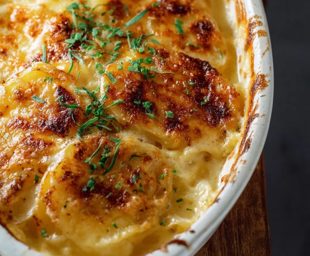 Dad’s Creamy & Cheesy Au Gratin Potatoes