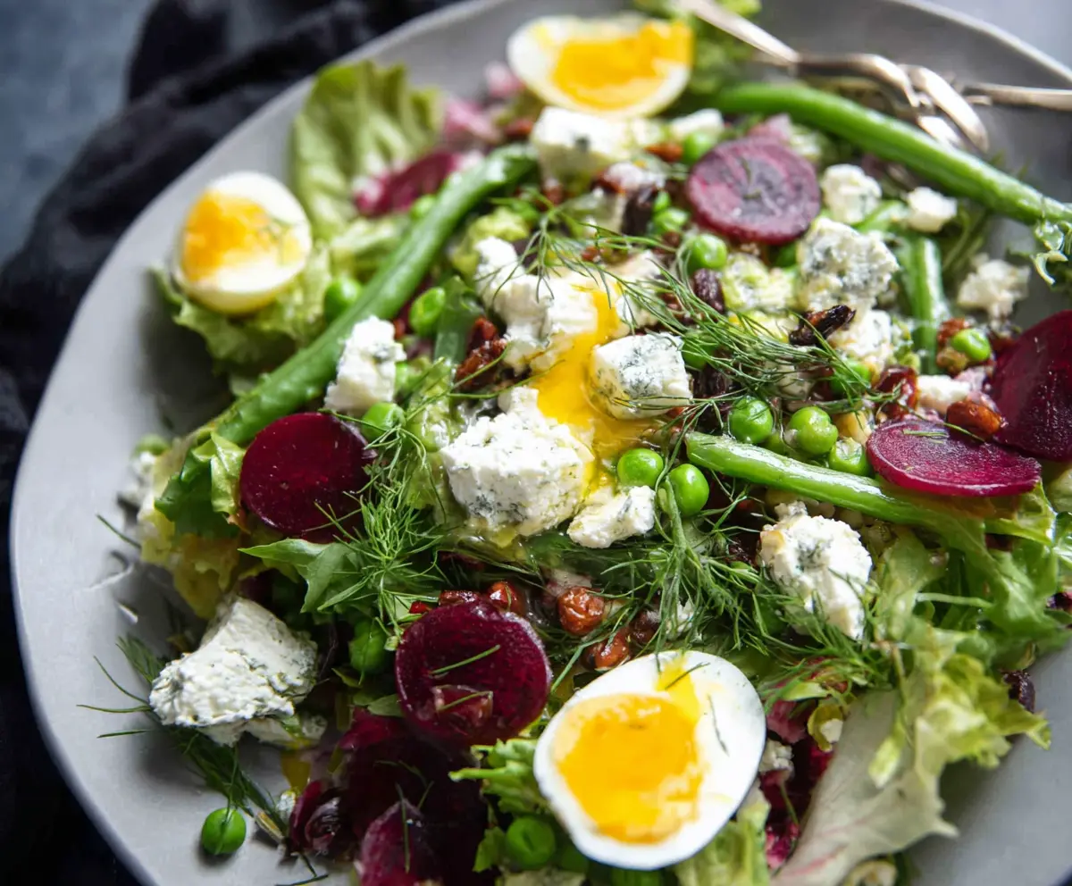 Fresh Easter Spring Salad with Goat Cheese