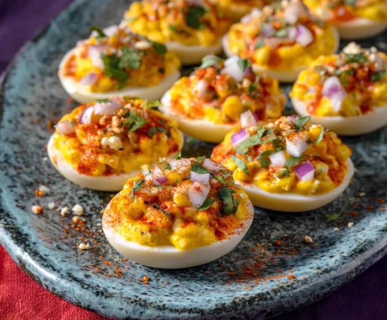 Elote Deviled EggS With 12 Fiesta Delights