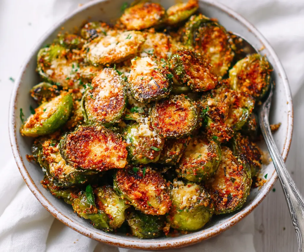 Garlic Parmesan Roasted Brussels Sprouts