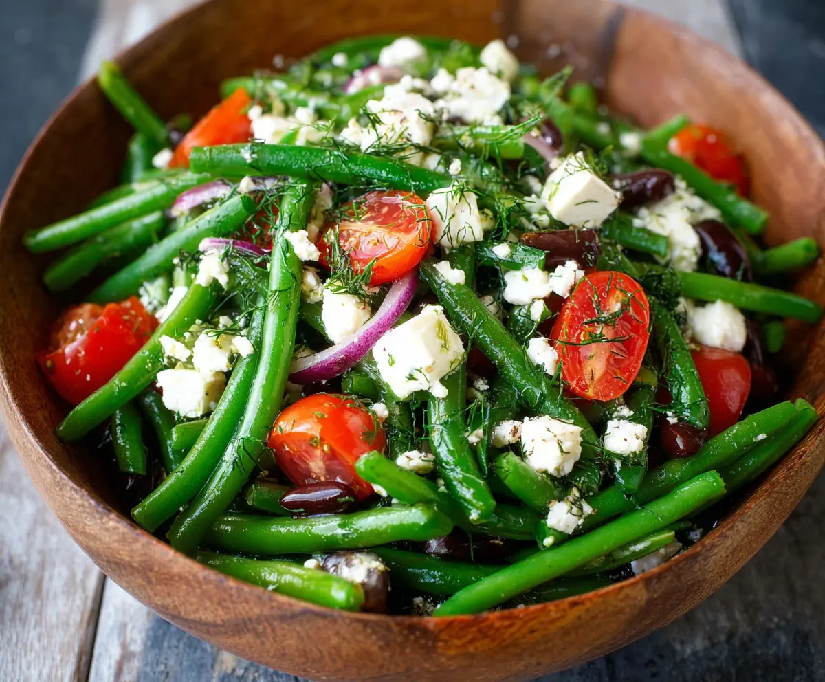 Fresh Green Bean Feta Salad