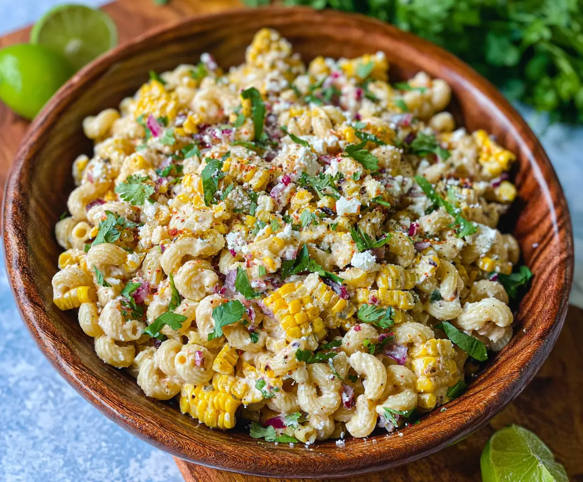 Easy Mexican Street Corn Pasta Salad