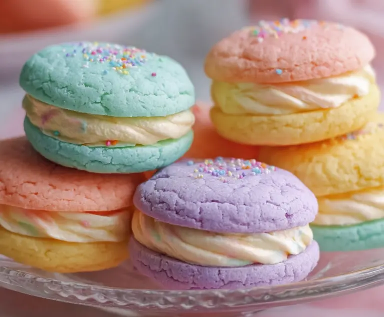 Pastel Sugar Cookie Sandwiches