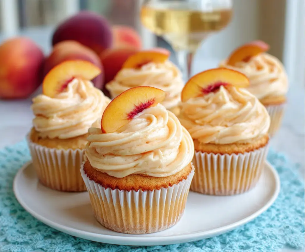 Peach Bellini Cupcakes