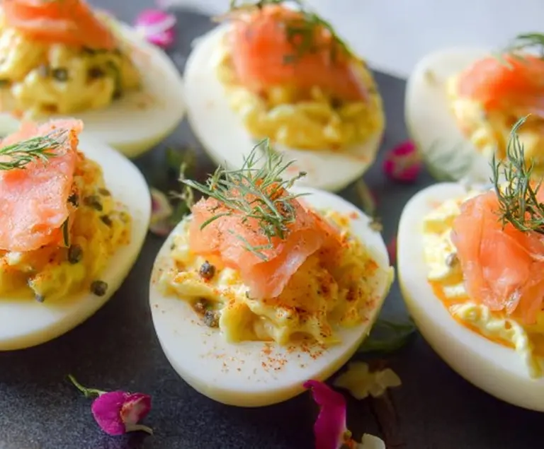 Smoked Salmon Deviled Eggs
