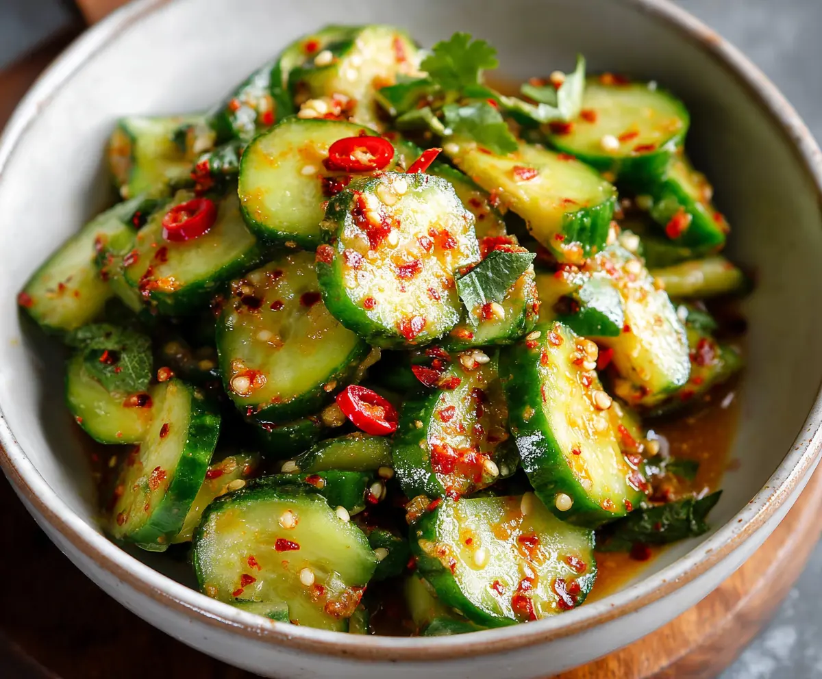 Easy Spicy Cucumber Salad Recipe