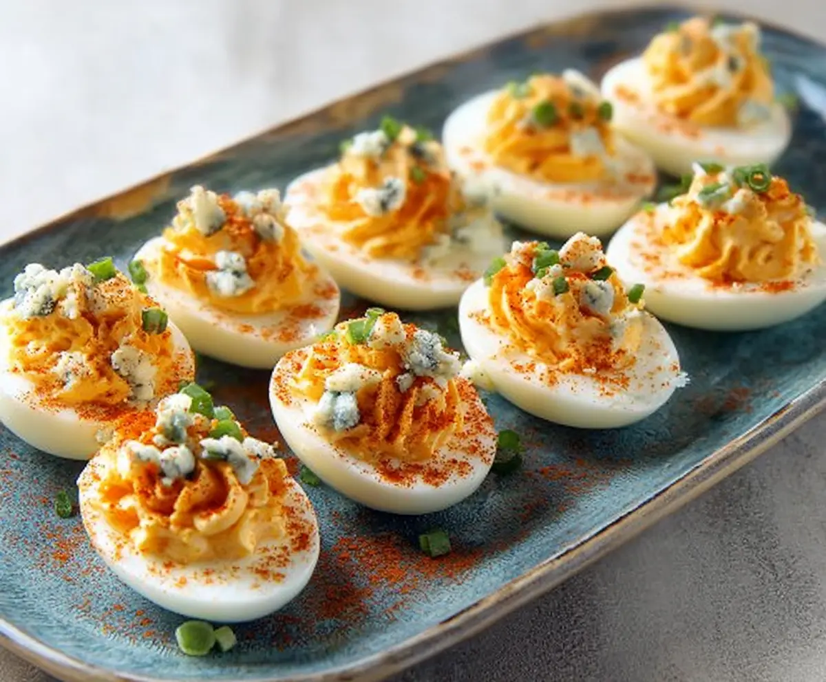 Buffalo Blue Cheese Deviled Eggs Recipe