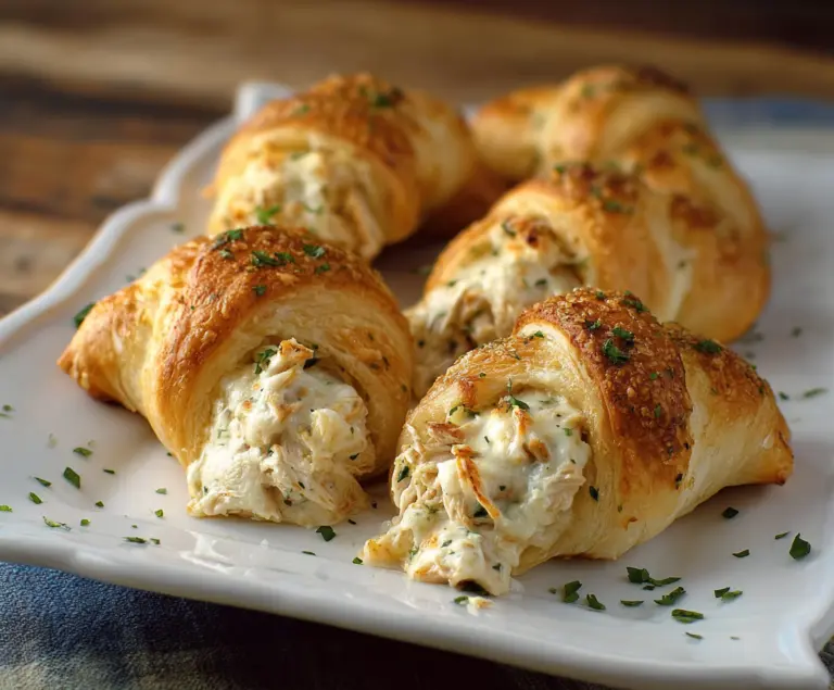 Chicken Alfredo Stuffed Crescents
