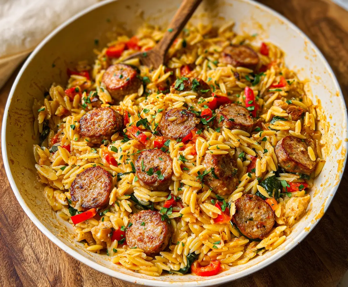 Easy Chicken Sausage Orzo Recipe