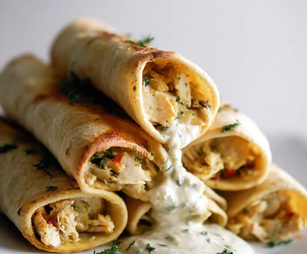 Dill Pickle Ranch Chicken Taquitos