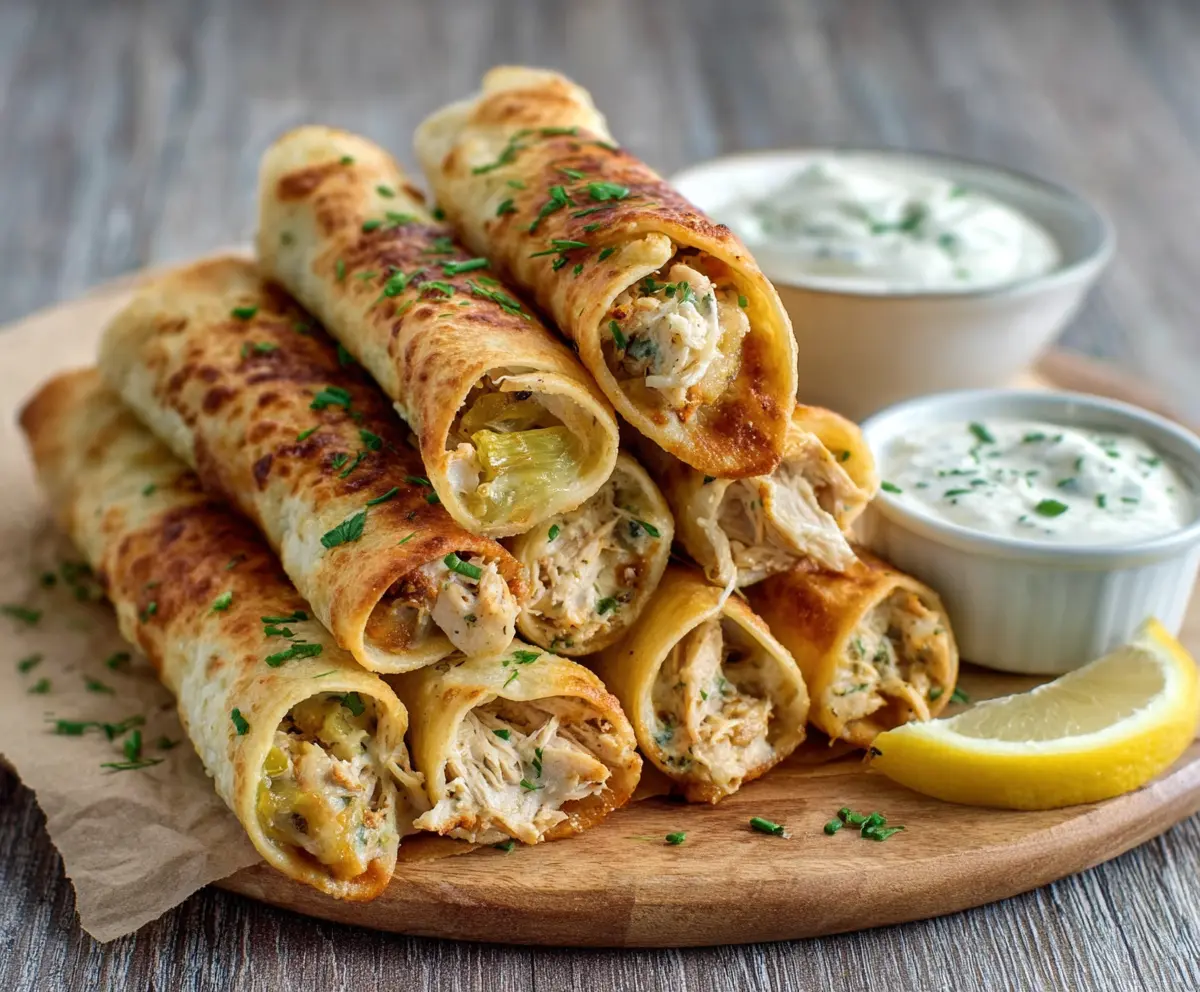 Crispy Dill Pickle Ranch Taquitos