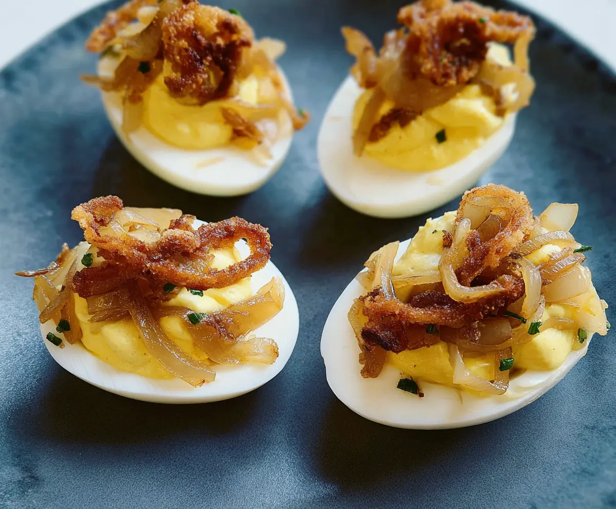 French Onion Deviled Eggs Recipe