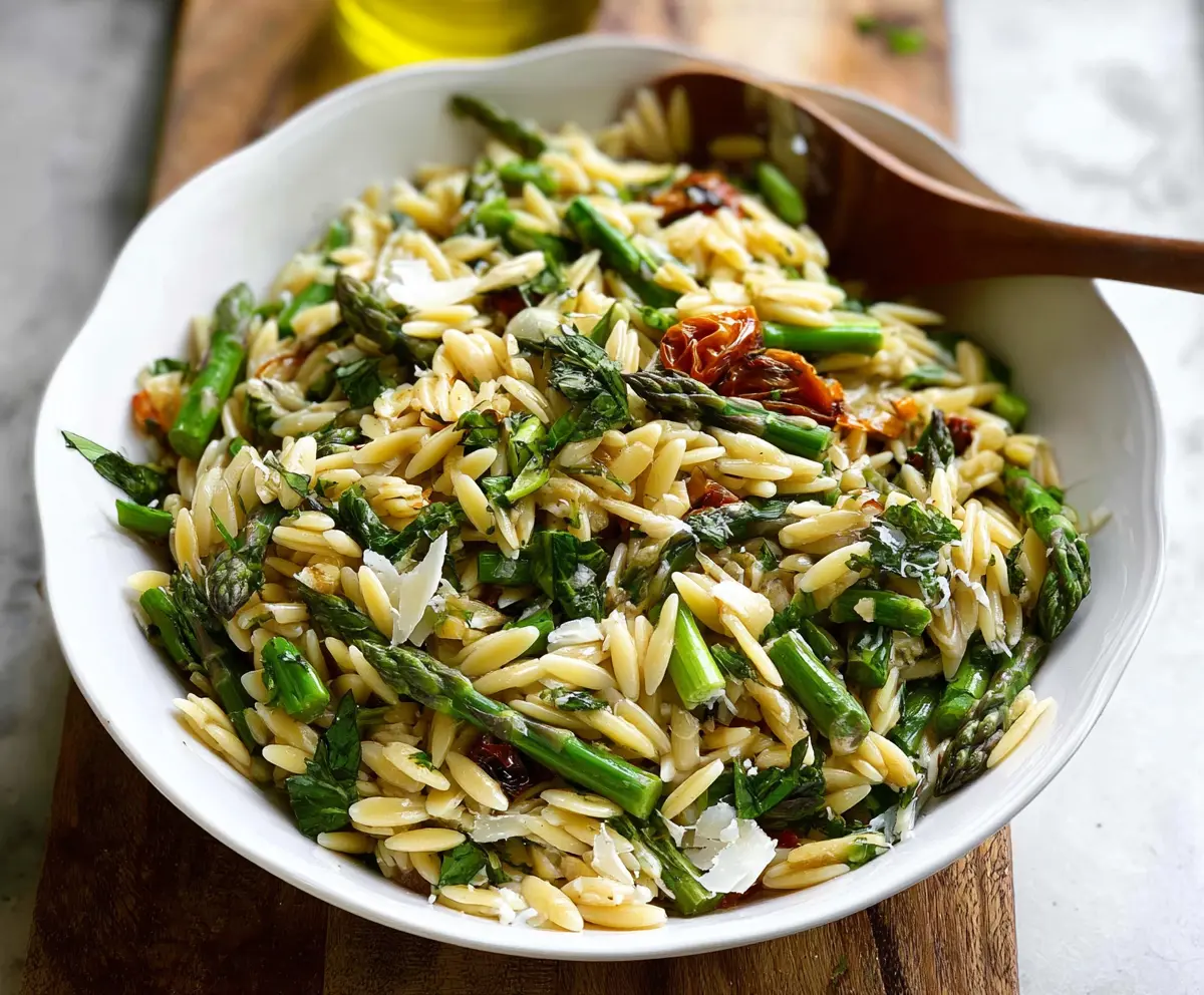 Fresh Orzo Salad with Asparagus