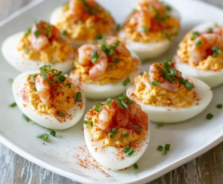 Spicy Crawfish Deviled Eggs