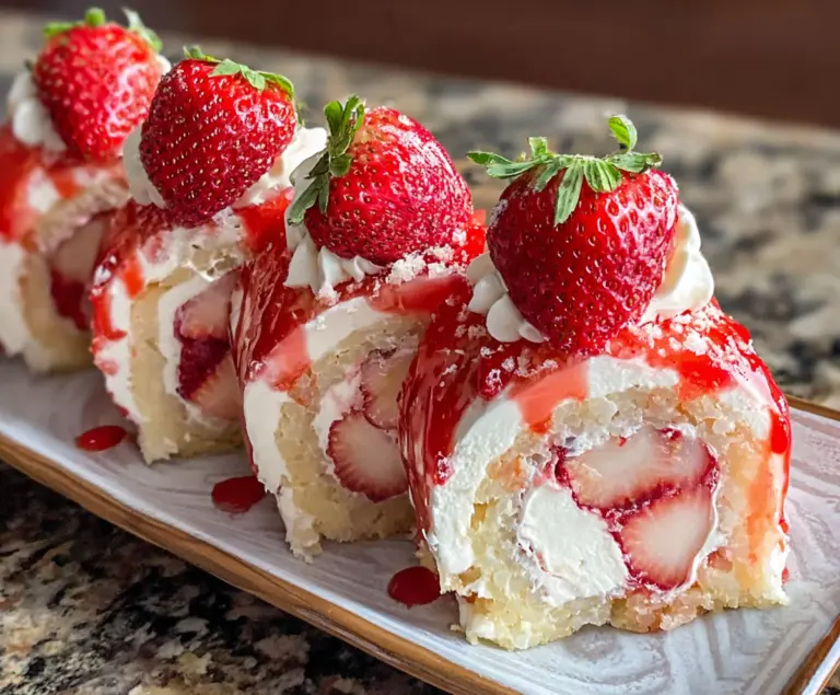 Strawberry Shortcake Cheesecake Sushi Rolls