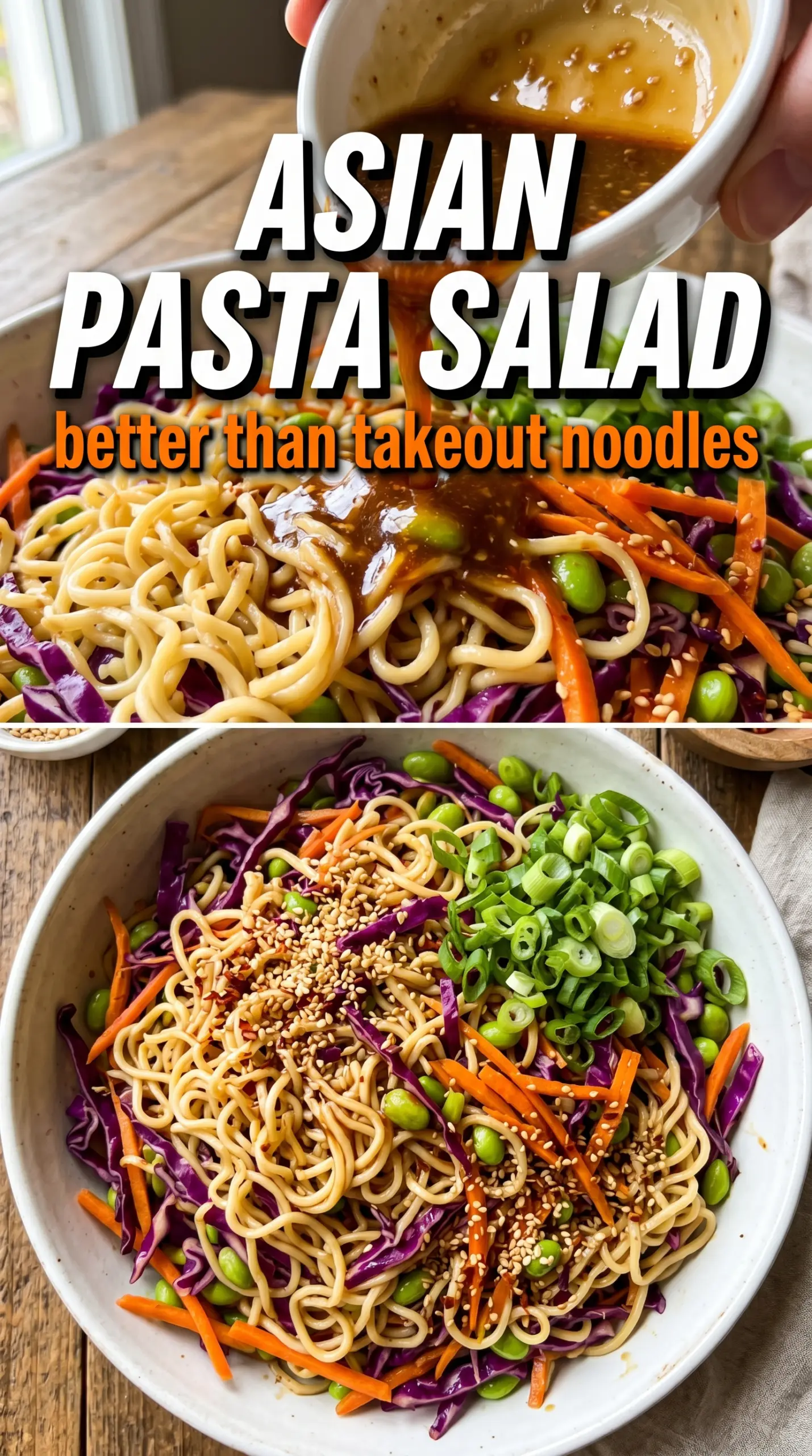 Asian Pasta Salad crunchy sesame-ginger
