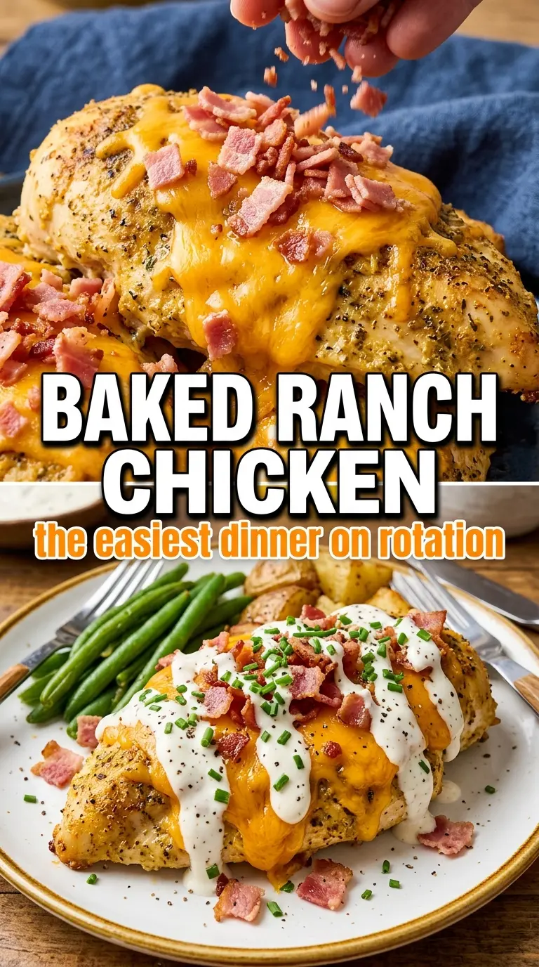 Baked chicken breasts with sauce and herbs
