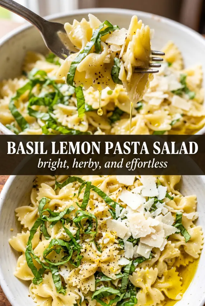 Basil Lemon Pasta Salad