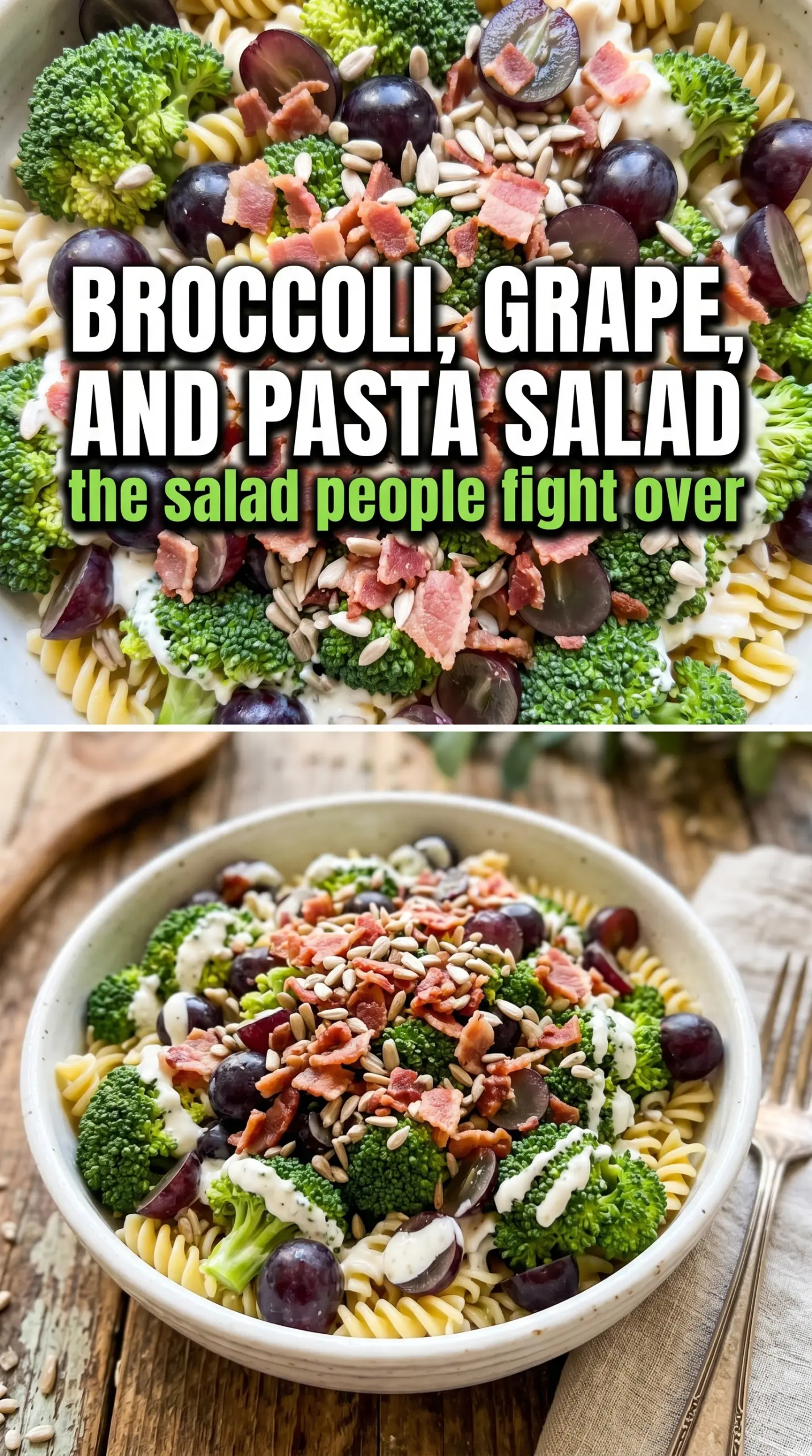 Pasta salad with vegetables and dressing