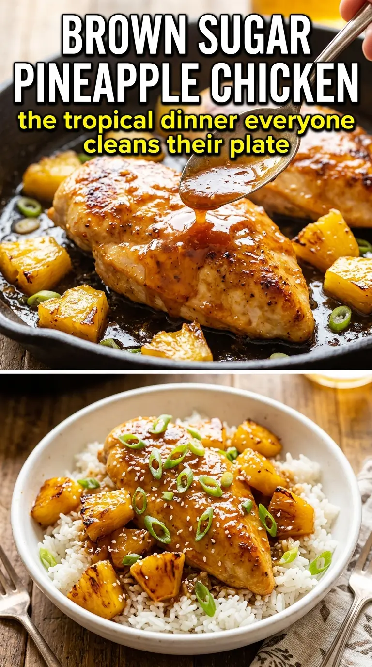 Brown Sugar Pineapple Chicken sticky glazed