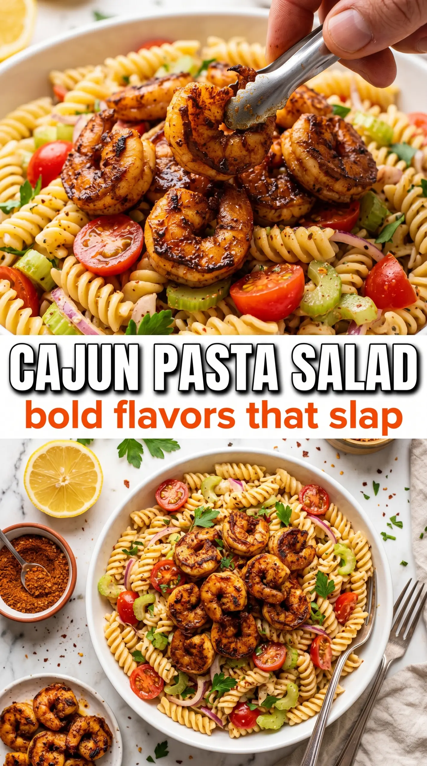 Cajun pasta salad smoky creamy