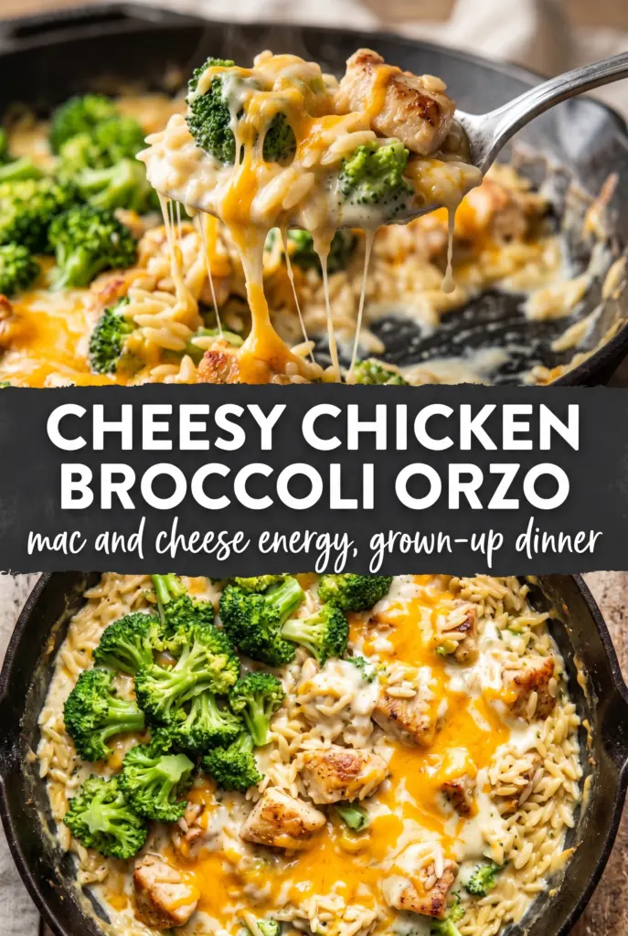 Cheesy Chicken Broccoli Orzo