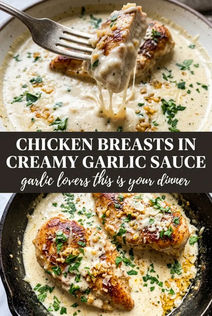 Chicken Breasts in Creamy Garlic Sauce