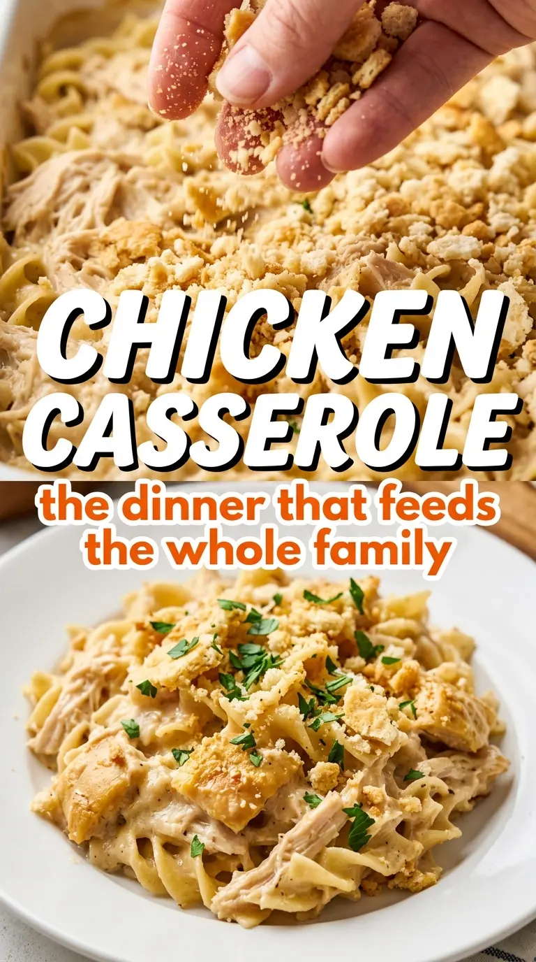 Chicken casserole creamy cheddar cracker crust