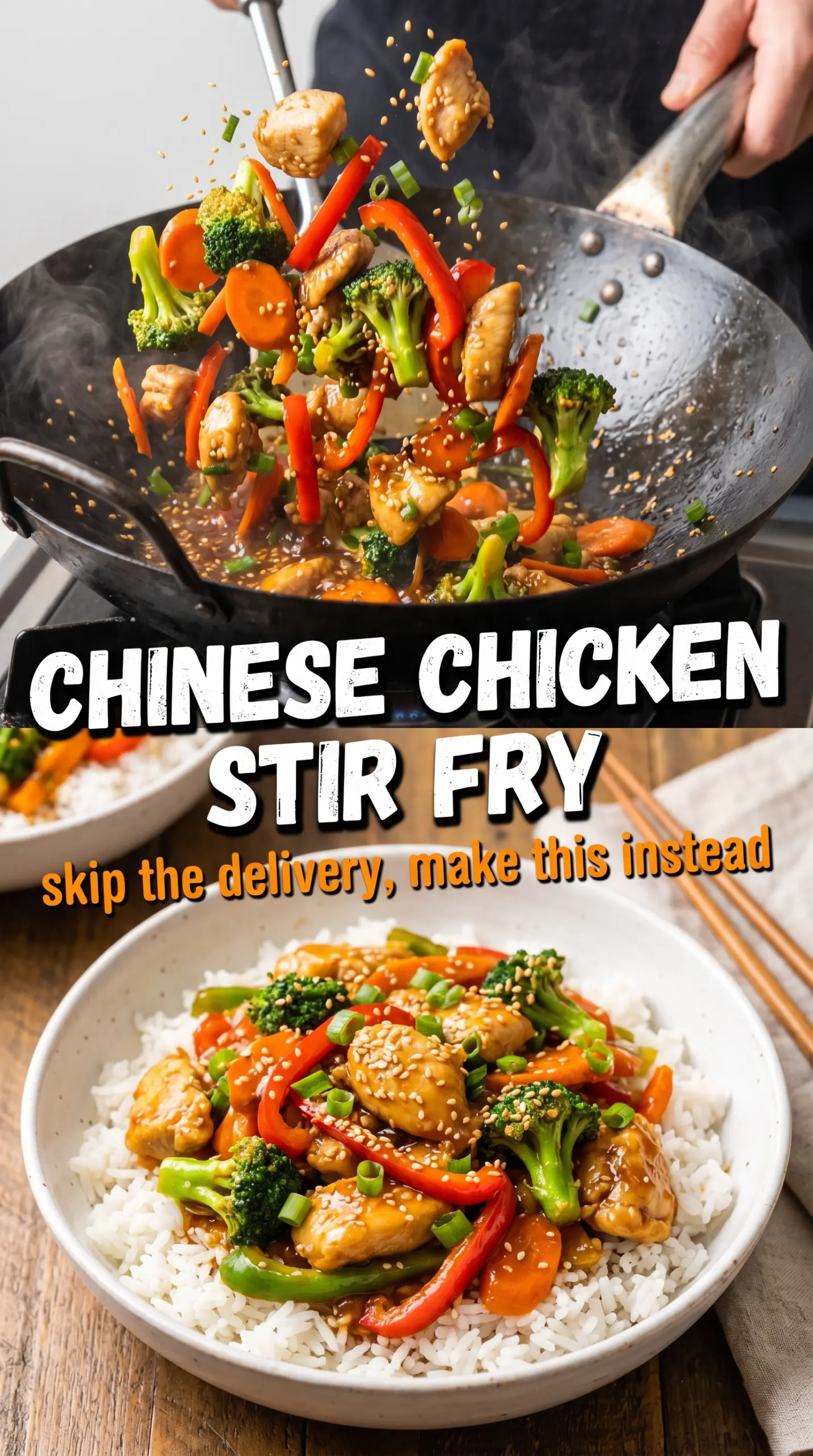 Chinese Chicken Stir Fry glossy soy-ginger colorful