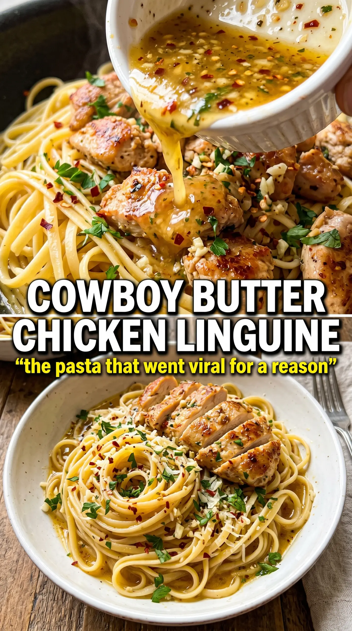 Cowboy Butter Chicken Linguine creamy, bold, herb-spiced