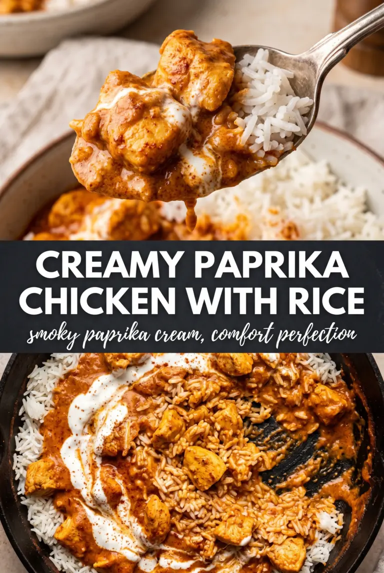 Creamy Paprika Chicken with Rice