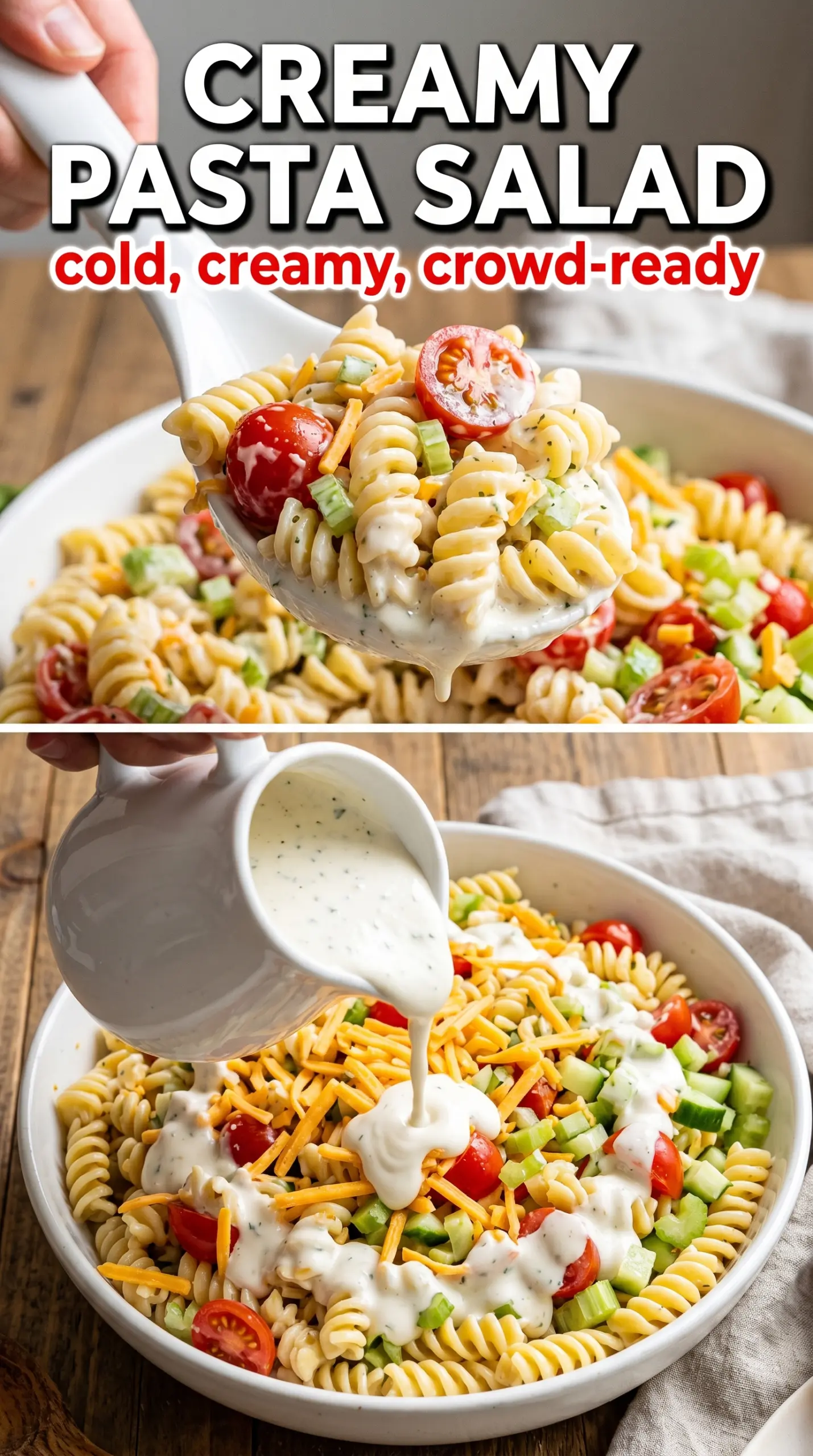 Creamy Pasta Salad colorful creamy rotini