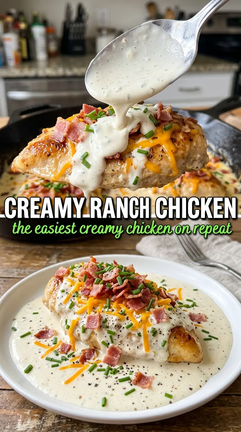 Creamy Ranch Chicken rich tangy skillet