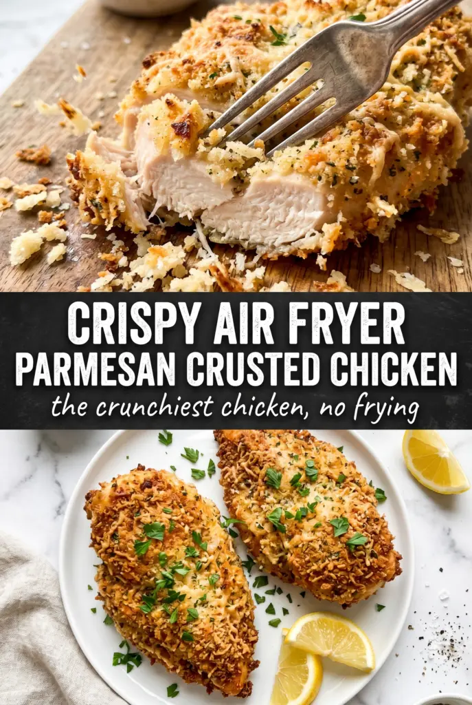 Crispy Air Fryer Parmesan Crusted Chicken