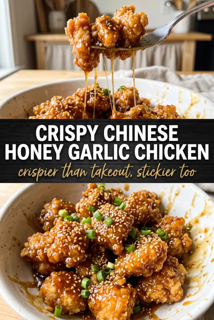 Crispy Chinese Honey Garlic Chicken