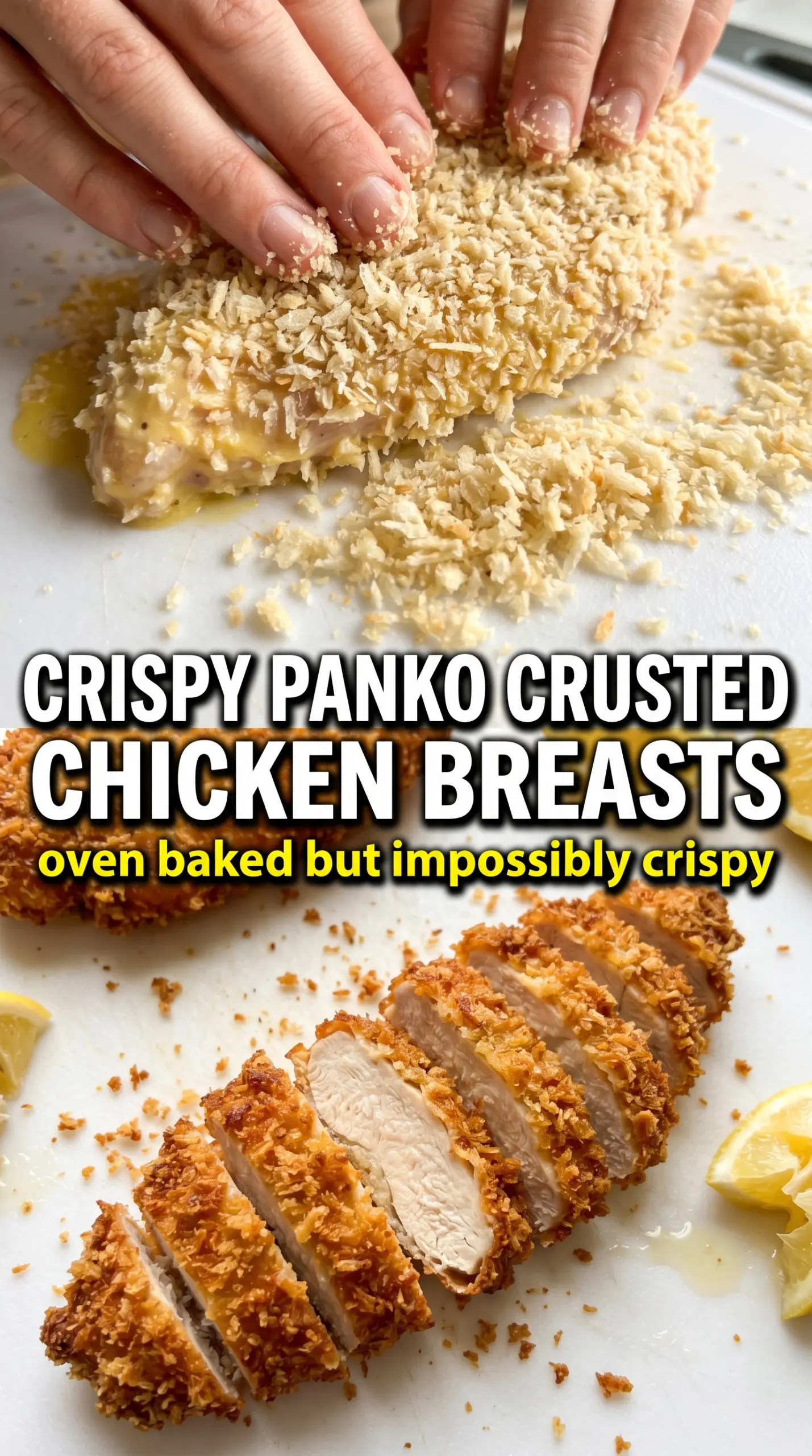Crispy Panko Crusted Chicken Breasts crunchy golden juicy