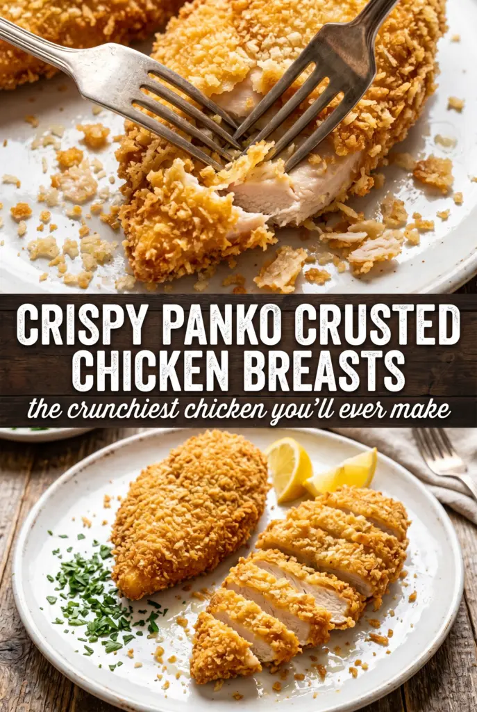 Crispy Panko Crusted Chicken Breasts