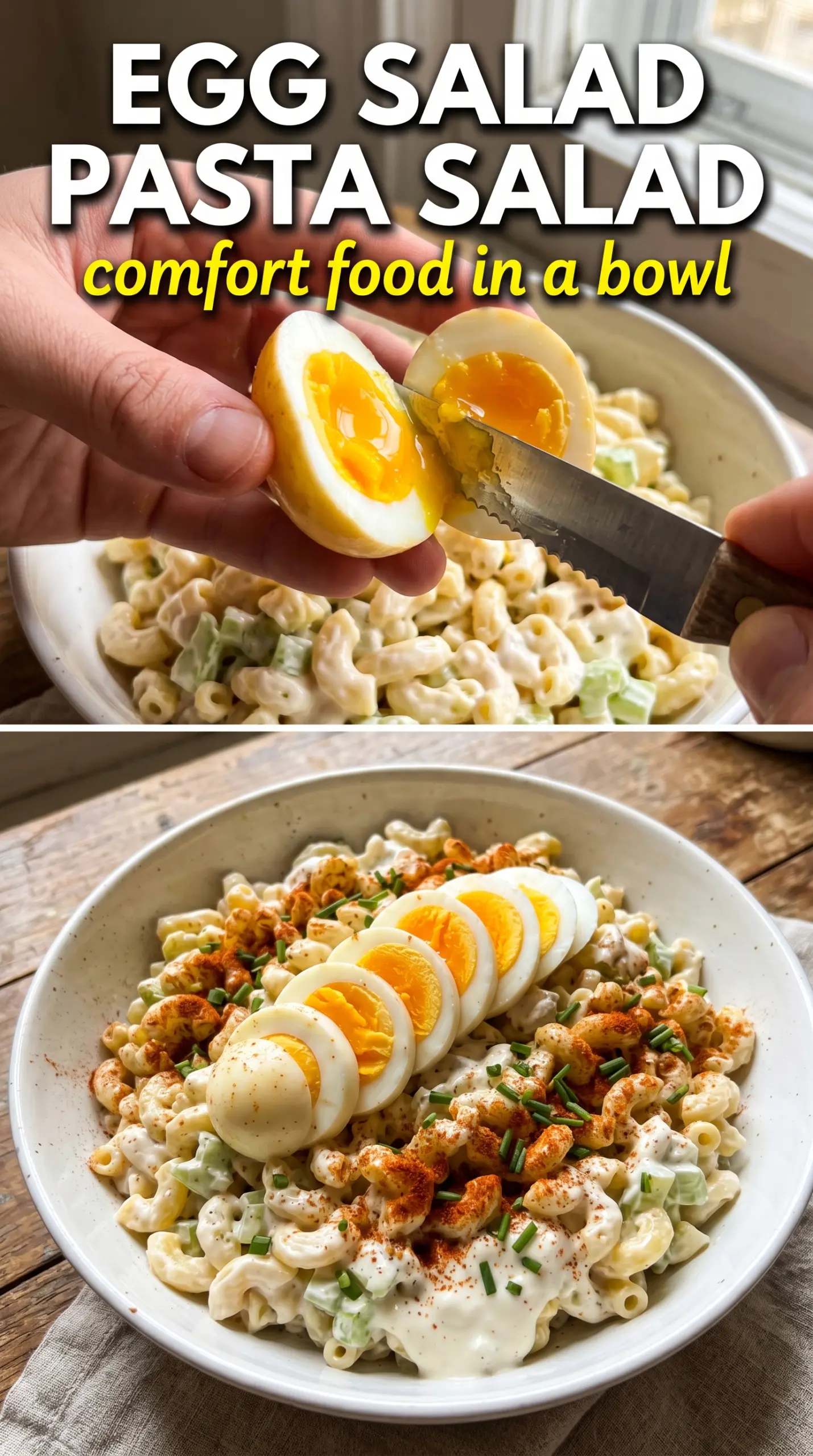 Egg Salad Pasta Salad creamy dill paprika