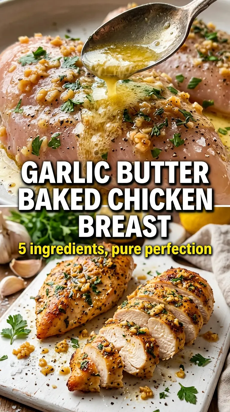 Garlic Butter Baked Chicken Breast juicy herb-butter baked chicken
