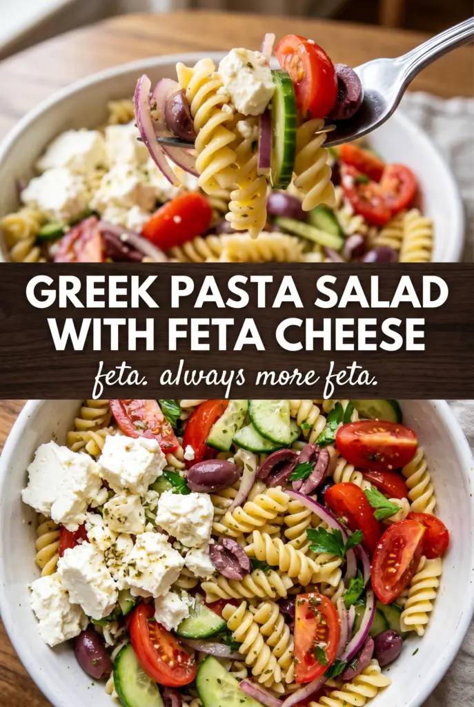 Greek Pasta Salad with Feta Cheese