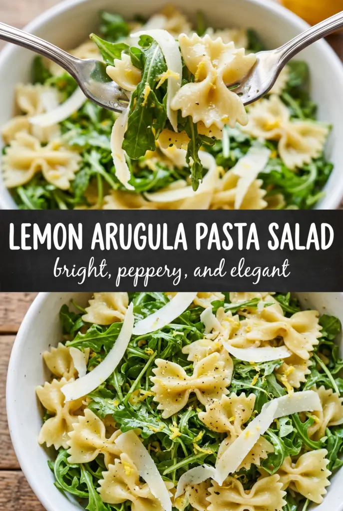 Lemon Arugula Pasta Salad
