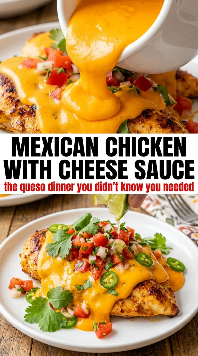 Mexican Chicken with Cheese Sauce, cheesy, creamy, Tex-Mex
