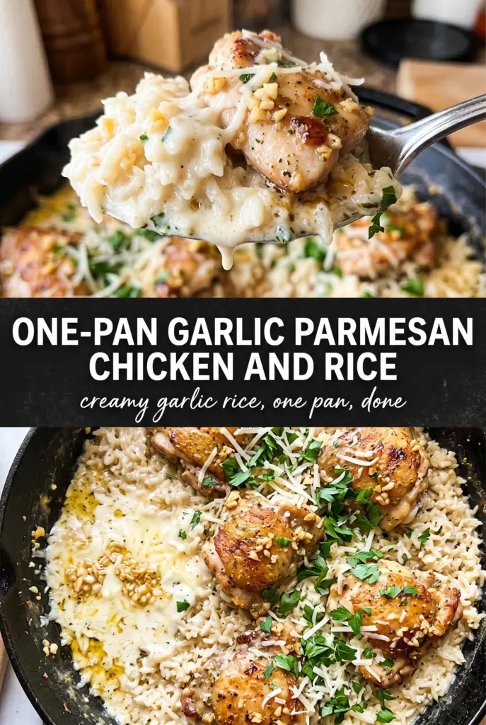One-Pan Garlic Parmesan Chicken and Rice