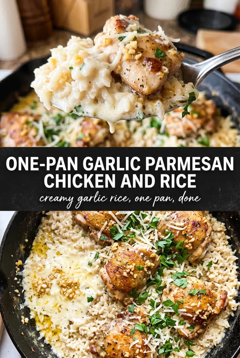 One-Pan Garlic Parmesan Chicken and Rice