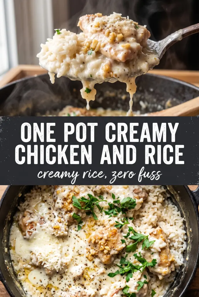 One Pot Creamy Chicken and Rice